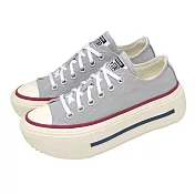 Converse 厚底帆布鞋 All Star Lift Double Stack 男女鞋 灰紅 增高 A16065C 23cm GREY/RED