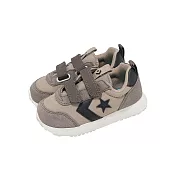 Converse 休閒鞋 Omega Trainer 2V 小童鞋 學步鞋 卡其 黑 魔鬼氈 A16561C 15cm BROWN/BLACK