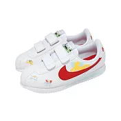 Nike 休閒鞋 Cortez Basic SL BPV 中童鞋 小朋友 白 紅 魔鬼氈 IQ7669-161 20cm WHITE/RED