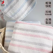 【雲御織】MIT台灣製 頂級 細緻 輕薄 快乾 PIMA棉 浴巾 雙面材質 藍色