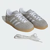 Adidas 愛迪達 Gazelle Indoor W [JQ7008] 女 運動休閒鞋 德訓鞋 舒適 灰 白 23cm 灰/白