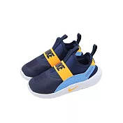 Nike 學步鞋 Flex Runner 4 TD 小童 藍 彈性束帶 寶寶鞋 IF2895-403 14cm NAVY/YELLOW