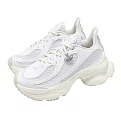 adidas 愛迪達 休閒鞋 Ozvenuz W 女鞋 白 灰 厚底增高 老爹鞋 復古 三葉草 HQ2676 23cm WHITE/GREY