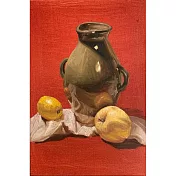 【玲廊滿藝】洪俊銘-紅色背景的靜物30x20cm