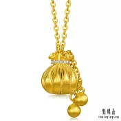 【點睛品】幸運錦囊 鑽石黃金項鍊 (小)