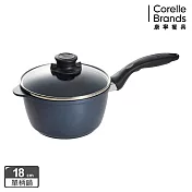 【美國康寧】Snapware WORLD KITCHEN 大金藍寶石鑄造不沾單柄鍋18cm(含蓋)