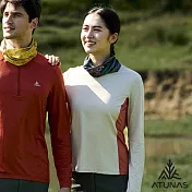 【ATUNAS 歐都納】女款環保再生循環長袖T恤/吸濕排汗快乾/抑菌抗臭/大尺碼A1TS2518WC- S 米卡/南瓜橘