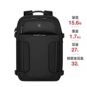 VICTORINOX 瑞士維氏 WERKS TRAVELER 7.0 登機包 -  黑色