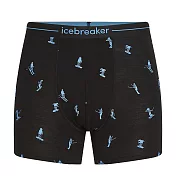 【紐西蘭Icebreaker】男 Anatomica 四角內褲-BF150-黑/藍 無 滑雪假期