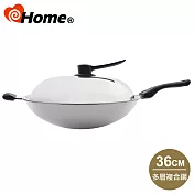 ihome愛家 304不鏽鋼 芽淨食複合金炒鍋(36CM)