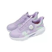 Fila 慢跑鞋 J425A 中大童 小朋友 紫 藍 拼接 旋鈕 斐樂 運動鞋 2J425A961 17cm PURPLE/BLUE