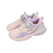 Fila 慢跑鞋 J414A 中大童 小朋友 粉紅 紫 魔鬼氈 斐樂 運動鞋 3J414A599 19cm PINK/PURPLE