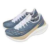 Saucony 索康尼 競速跑鞋 Endorphin Pro 5 男鞋 藍 金 緩衝 碳板 慢跑鞋 S11064142 24cm STORM/GILDED TEMPETE