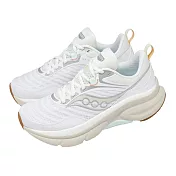 Saucony 索康尼 慢跑鞋 Omni ST 23 寬楦 女鞋 白 銀 支撐型 緩震 運動鞋 S11073104 22.5cm WHITE/ONYX