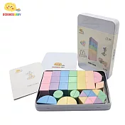 ScienceBaby-棉花糖磁吸方塊40片(附收納小鐵盒) 棉花糖磁吸方塊4