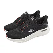 Skechers 健走鞋 Arch Fit 2.0 Slip-Ins 男鞋 黑 足弓支撐 休閒鞋 232713BKRD 26cm BLACK/RED