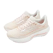 Mizuno 美津濃 慢跑鞋 Wave Rider 29 女鞋 粉 白 波浪片 緩震 運動鞋 路跑 J1GD2503-73 23cm PINK/WHITE