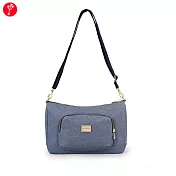 satana - Soldier 三層拉鍊斜背包- 靜謐灰