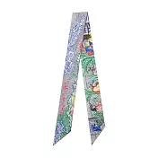 Hermes 愛馬仕 City of Light Twilly絲巾- 冰川藍/卡其色/米色