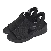 Skechers 涼鞋 Pier Lite Slip-Ins 女鞋 黑 套入式 水鑽 扣環 涼拖鞋 188001BBK 22.5cm BLACK