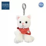 法國【Doudou】守護毛孩/吊飾13cm 白雪貓