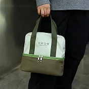 工業風雙層便當手提袋 牛油果