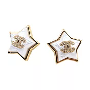 CHANEL 香奈兒耳環- 珍珠貝星星