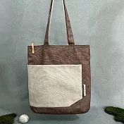 濁河良品 | 大口袋托特(可放13吋筆電) - 紅酒棕