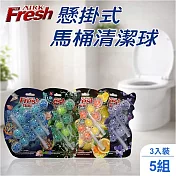 【家購網嚴選】AIRK懸掛式馬桶清潔球 3入裝x5組 (款式隨機出貨)