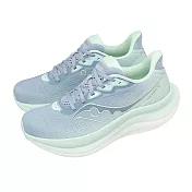 Saucony 索康尼 慢跑鞋 Triumph 23 女鞋 男鞋 藍 綠 勝利系列 訓練 厚底 緩震 S11023144 23cm CELESTIAL/CALM