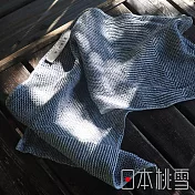 【日本桃雪】SEK抗菌防臭檜木鬆餅紋迷你浴巾 (礦藍) | 鈴木太太公司貨
