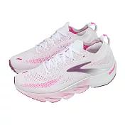 Brooks 慢跑鞋 Glycerin Flex 女鞋 白 粉紅 甘油靈活系列 氮氣中底 1204671B136 23cm WHITE/PINK