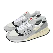 New Balance NB 休閒鞋 998 男鞋 灰 黑 麂皮 緩震 英美製 紐巴倫 U998GB-D 25.5cm GREY/BLACK