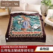 【PETER RABBIT】比得兔與V&A博物館 法蘭絨厚磅雙層毛毯-任選(150x200cm/正版授權/毛毯/法蘭絨毯)  森物語
