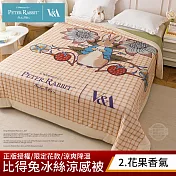 【PETER RABBIT】比得兔與V&A博物館 冰絲涼被-任選(雙人尺寸/正版授權/冰冰被/涼被) 花果香氣