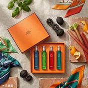HERMES 愛馬仕 香水禮盒四入組(15mlX4)-E[黑檸檬+緋紅火參+橘綠之泉+紫羅勒]-國際航空版