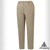 【ATUNAS 歐都納】女款蚊瘋不動彈性長褲/大尺碼A1PA2512W- S 卡其