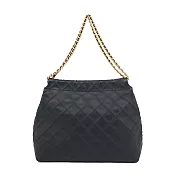 TORY BURCH Fleming 納帕皮革吊墜束口包- 黑色