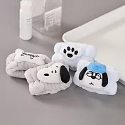 Peanuts史努比絨毛造型洗臉腕帶 -史努比灰色