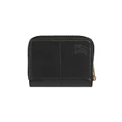 BURBERRY Snip 金字縫線造型ㄇ形拉鍊零錢包/卡夾包 (黑色)