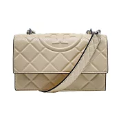 TORY BURCH Fleming 菱格紋鏈帶斜背包(小/多色選)- 米色