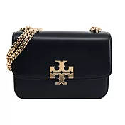 TORY BURCH ELEANOR 雙T金屬LOGO鏈帶包(小)- 黑色
