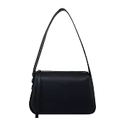 TORY BURCH Romy 荔枝紋寬背帶斜背包(小)- 黑色