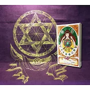 星光女神卡【盒裝版】＋限量大衛星日月輪【顯化聖壇布】：聆聽星星訊息，召喚內在之光與靈氣、花精、光頻共振的訊息卡 【首刷限量 大衛星日月輪 顯化聖壇布】