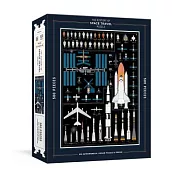 The History of Space Travel Puzzle: Astronomical Jigsaw Puzzle & Poster: 500 Pieces