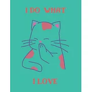 I do what I love: Christmas Notebook - Holiday Planner- Black Paper Journal With Lined Black Pages - 8.5x11 Size - 100 pages - Soft Matt