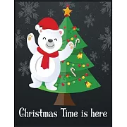 Christmas time is here: Blank Lined Notebook Journal, Notebook Gift 110 pages 8.5 x 11’’’’ Blank Lined Journal - ... - for Journalism, Notes, Co