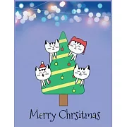 Merry Christmas: Cute Christmas 8.5x11 Lined writing notebook journal for christmas lists, planning, menus, gifts, and more; Christmas