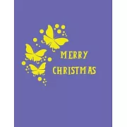 MeRry cHrIsTmas: Christmas Notebook - Holiday Planner- Black Paper Journal With Lined Black Pages - 8.5x11 Size - 100 pages - Soft Matt
