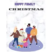 Happy Family Christmas: Cute Christmas 8.5x11 Lined writing notebook journal for christmas lists, planning, menus, gifts, and more; Christmas